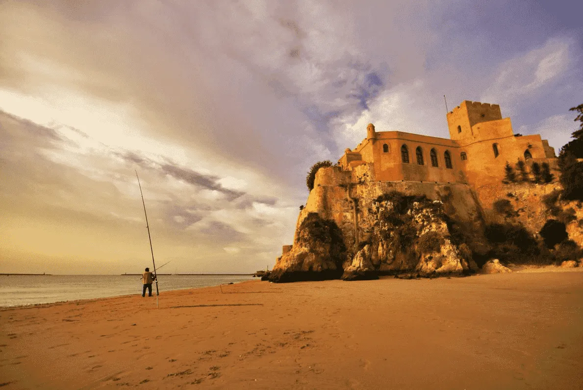 Castle of Ferragudo at sunset